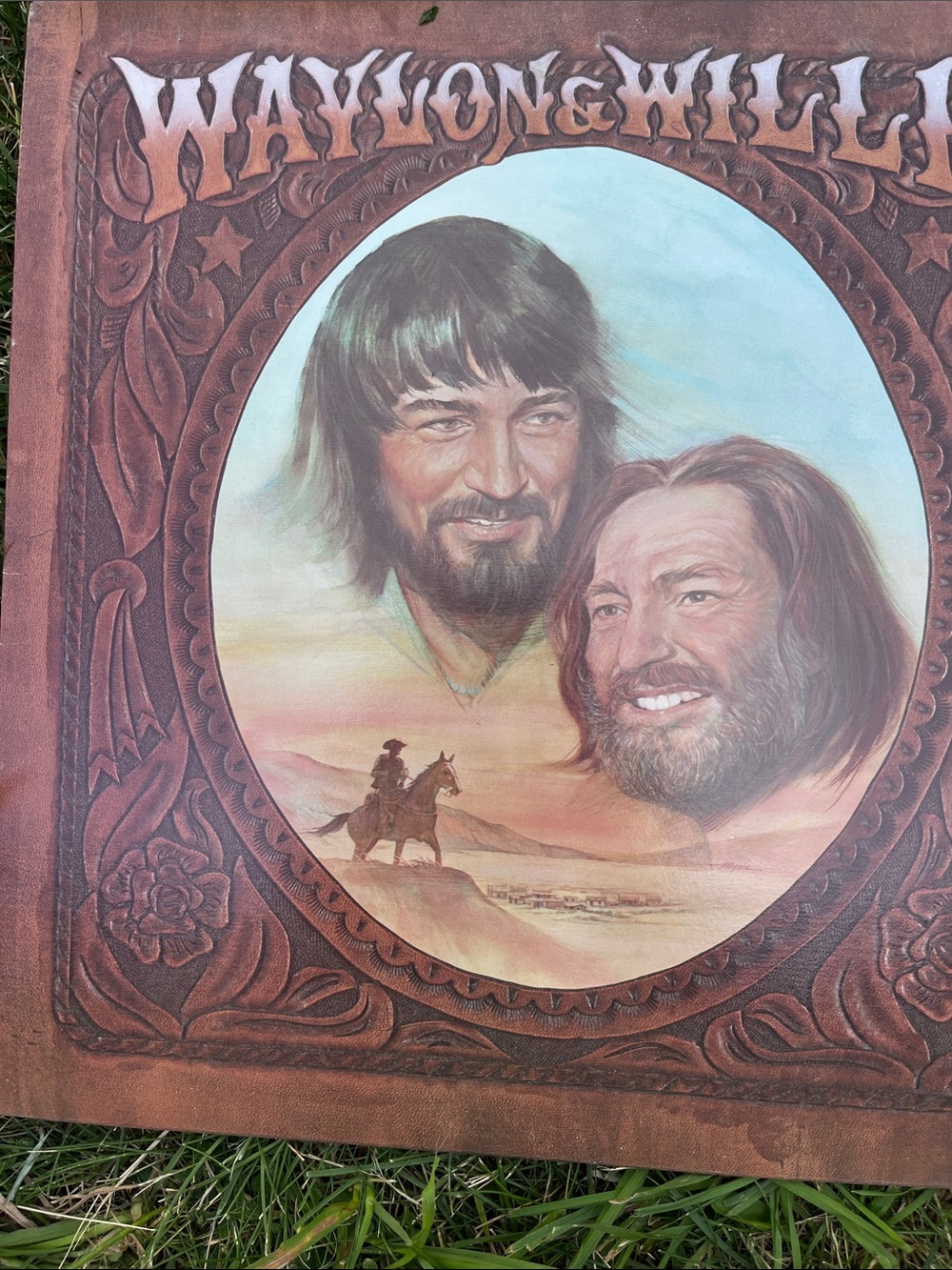 Waylon & Willie Vinyl Record - Brown Album Cover